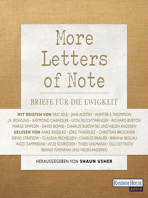 cover image of More Letters of Note